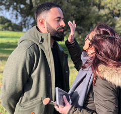 Sevak Khanagyan starts shooting Eurovision postcard