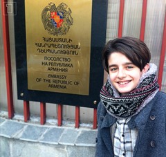 Armenian delegation  visits the Armenian embassy in Sofia, Bulgaria